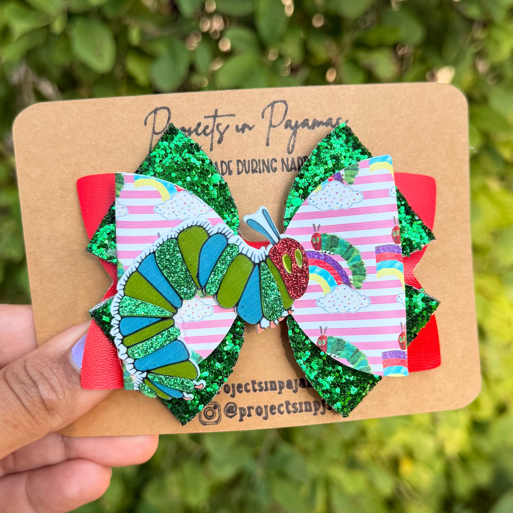 Hungry Caterpillar Inspired Hair Bow