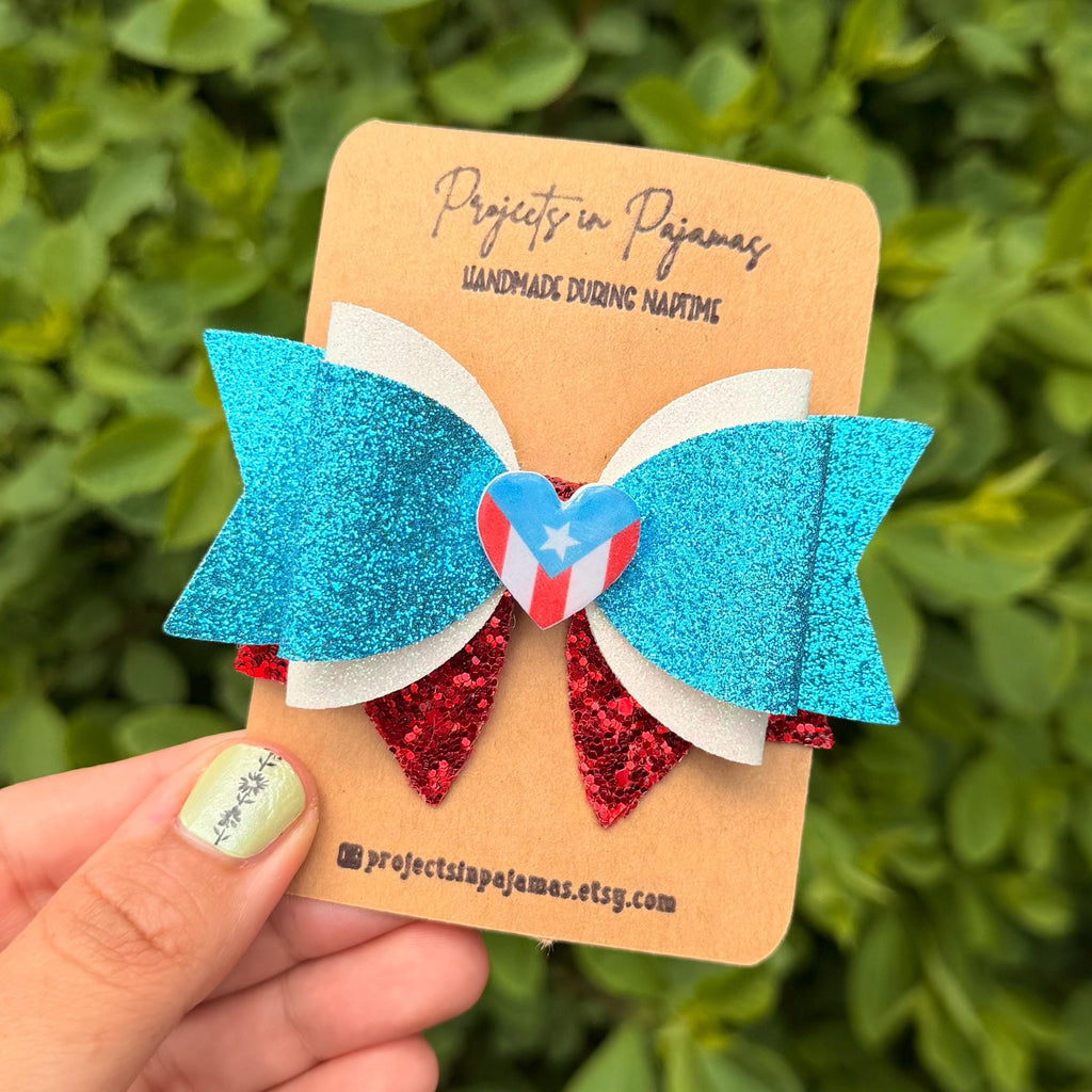Puerto Rican Pride Hair Bow | Boricua Bow