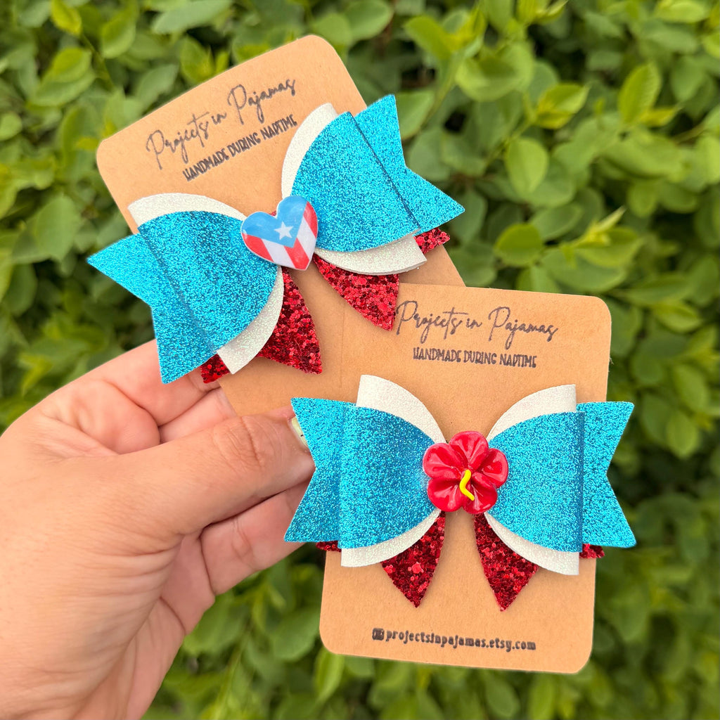 Puerto Rican Pride Hair Bow | Boricua Bow