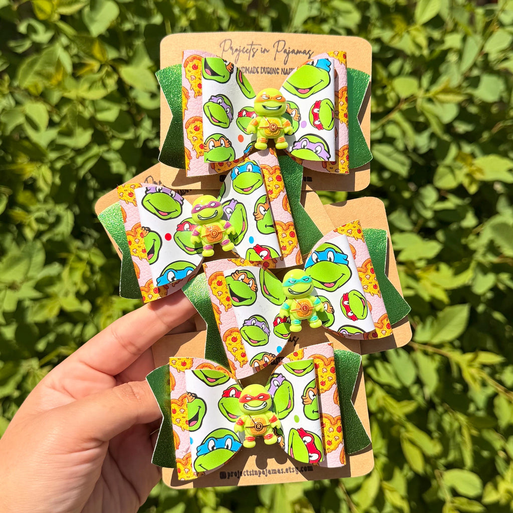 Turtle Ninja Hero Hair Bow
