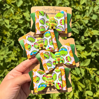 Turtle Ninja Hero Hair Bow