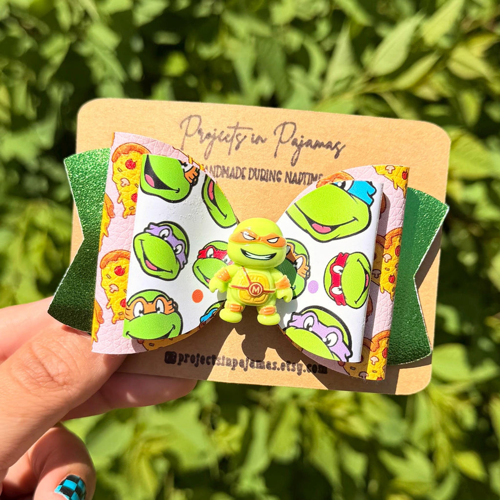 Turtle Ninja Hero Hair Bow