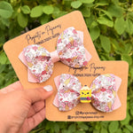 Floral Boho Pencil Hair Bow | Back to School Hair Accessories