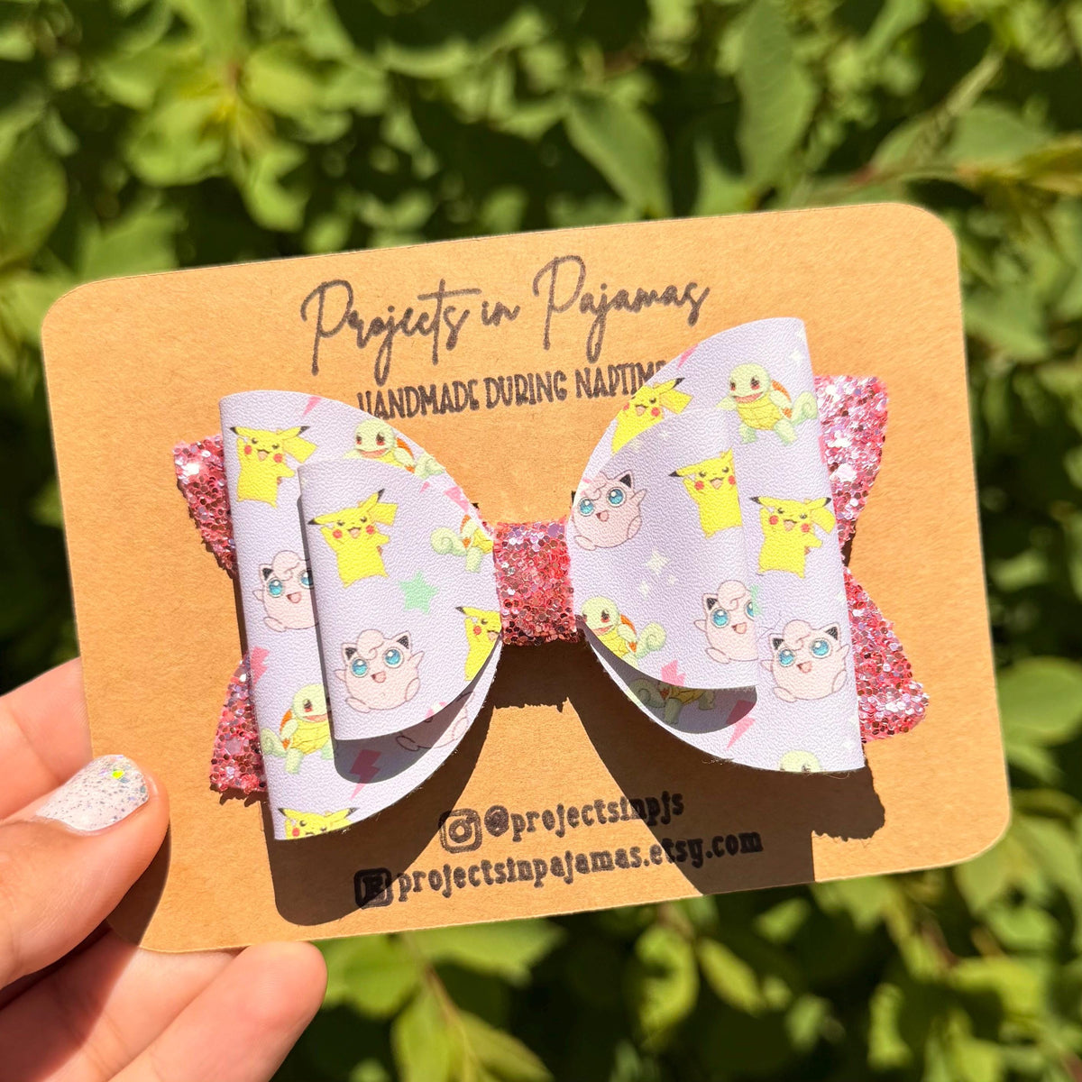 Pastel Anime Monster Hair Bow