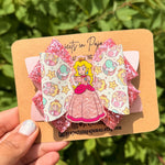 Peach Pastel Pink Hair Bow