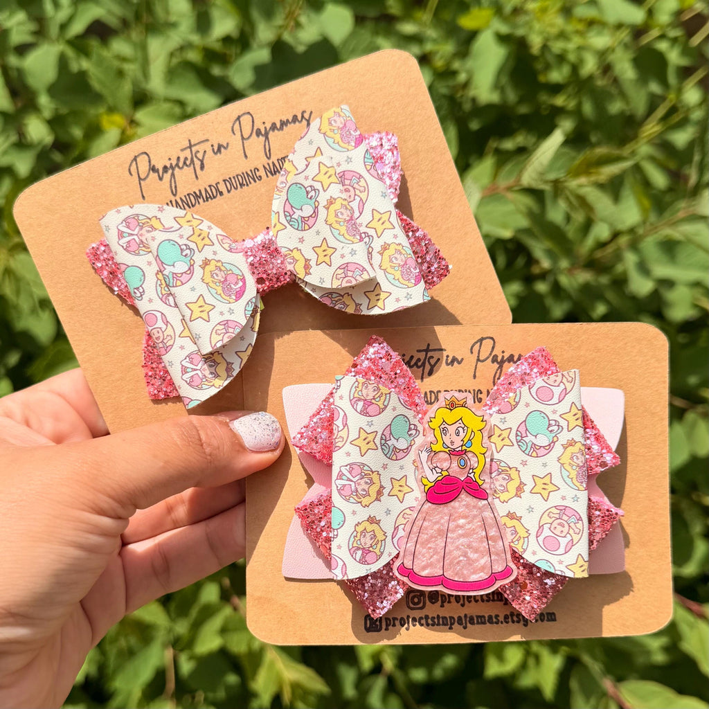 Peach Pastel Pink Hair Bow