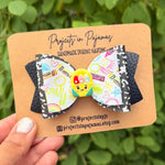 Crayon Composition Notebook Hair Bow | Back to School Hair Accessories