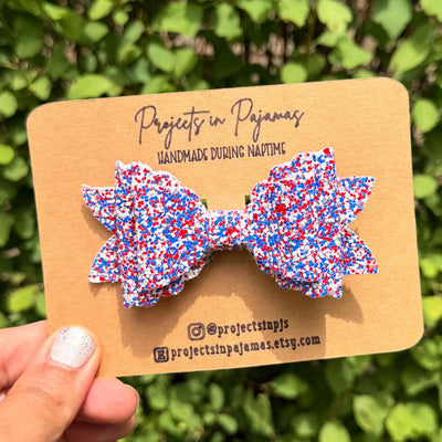 Red, White, & Blue Confetti Glitter | 4th of July Hair Accessories