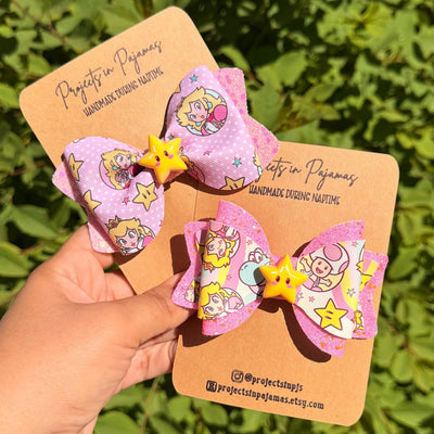 Peach Inspired Hair Bow