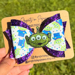 Toy Alien Purple Hair Bow