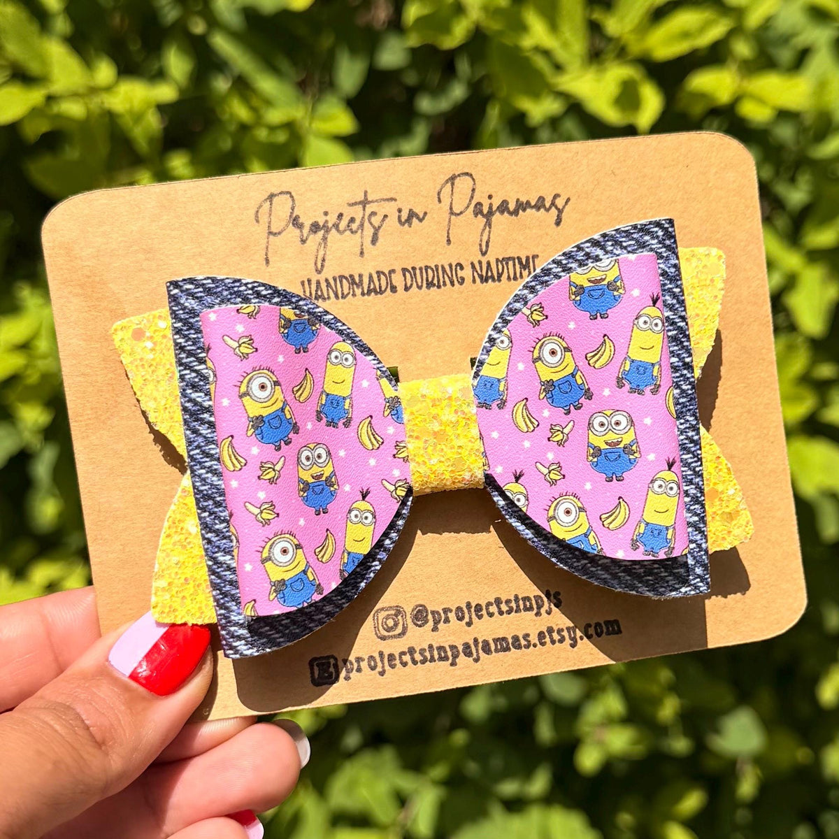 Minion Inspired Hair Bow