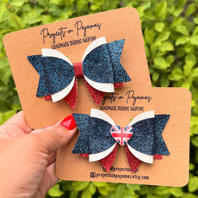 United Kingdom Flag Hair Bow | Union Jack Accessories