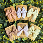Lace Embossed Pastel Faux Leather Sailor Bows
