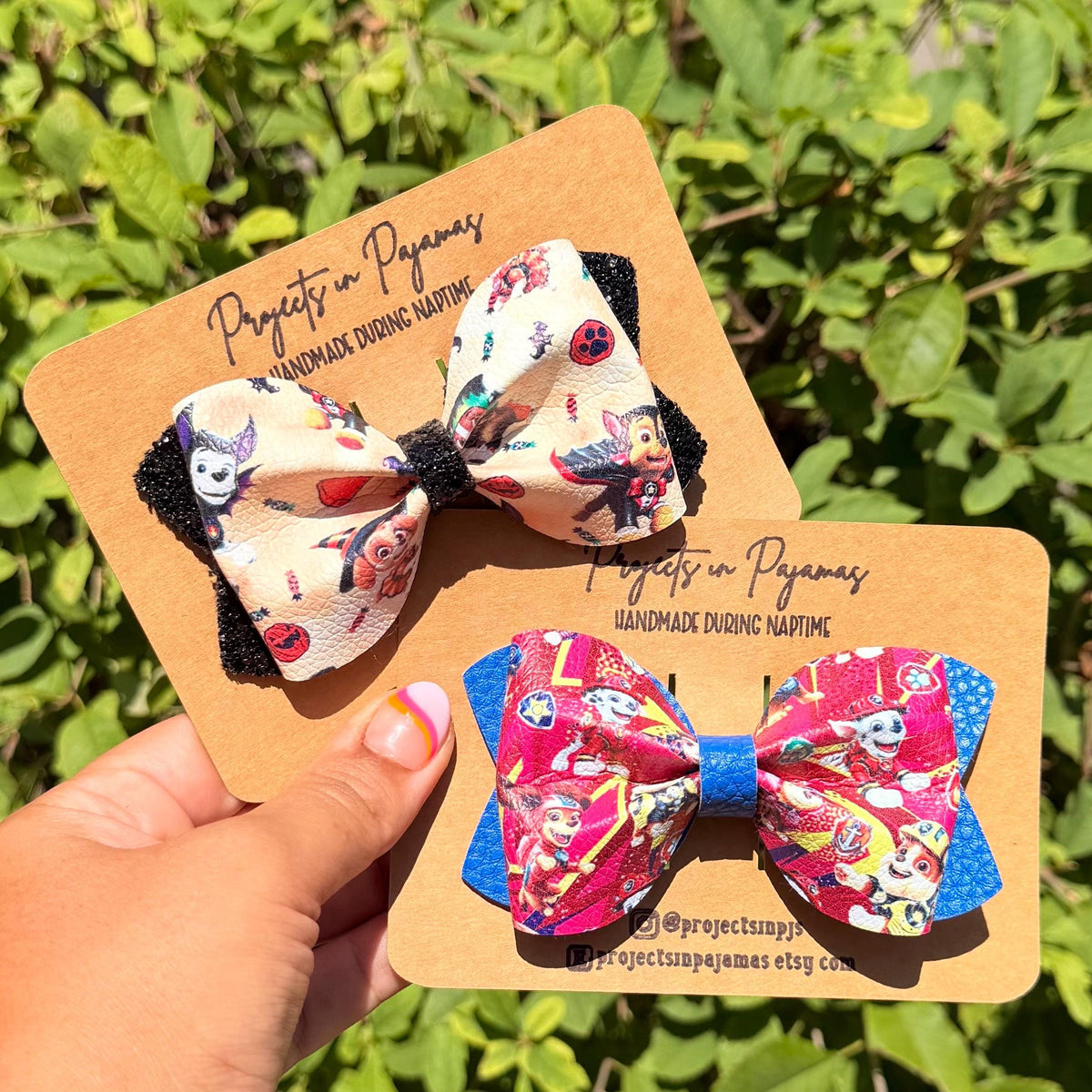 Rescue Pup Inspired Hair Bow | Halloween Glitter Bows