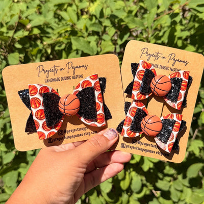 Basketball Hair Bows