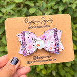Purple Ghost Halloween Hair Bow
