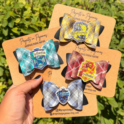Magical Wizard School House Hair Bows